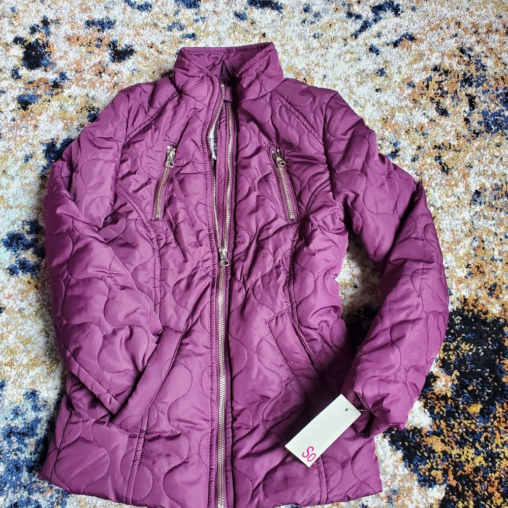 SO Girls Burgundy Barn Jacket - Picture 2 of 7